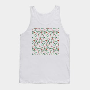 Christmas Holly Pattern Tank Top